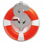 life preserver and money symbol