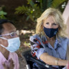 First Lady Jill Biden listens to personal HIV stories while visiting Panama in May 2022.