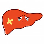 illustration of sick liver