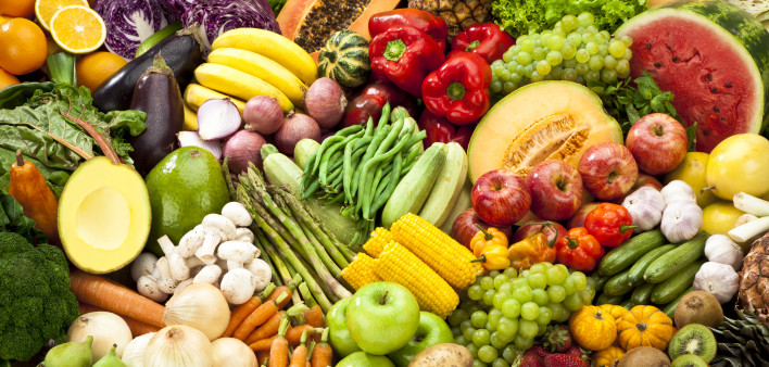 healthy fruits and vegetables