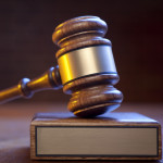   Justice Gavel And Block On Judge's Bench